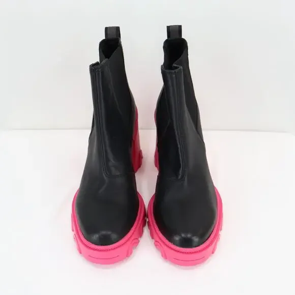 Sorel Brex Heel Chelsea Boots Black Cactus Pink Size 7.5 - Picture 7 of 12